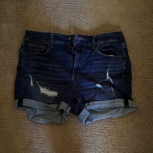Universal Thread Dark Blue Distressed Jean Shorts